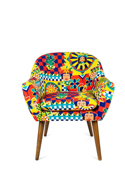 Poltrona SICILIAN RHAPSODY, stile siciliano, multicolore