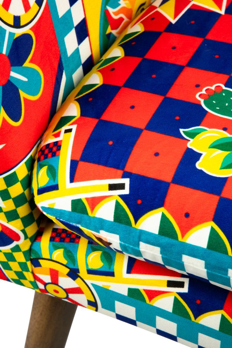 Poltrona SICILIAN RHAPSODY, stile siciliano, multicolore