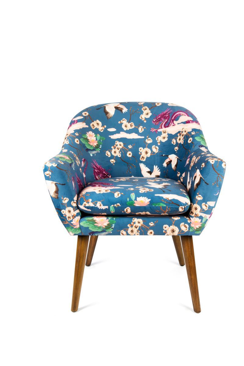 Poltrona FUJI, stile orientale, multicolore