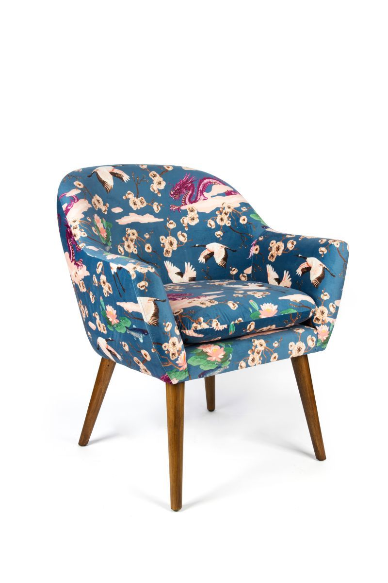 Poltrona FUJI, stile orientale, multicolore