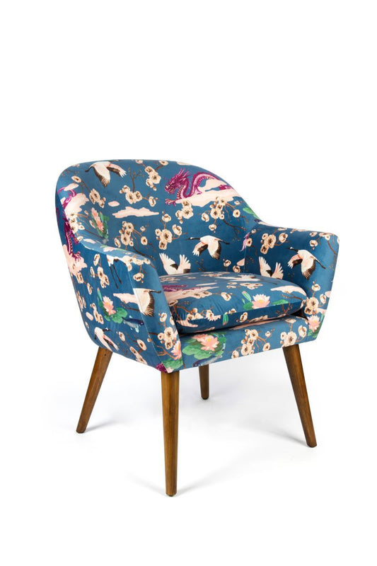 Poltrona FUJI, stile orientale, multicolore