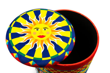 Pouf SICILIAN RHAPSODY con contenitore, imbottito, stile siciliano