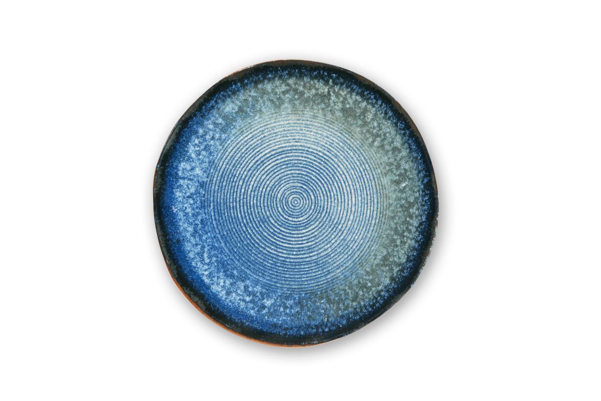 Servizio piatti POSEIDONE, effetto artigianale, 3 pezzi, ceramica
