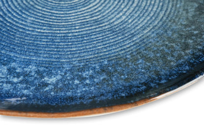 Servizio piatti POSEIDONE, effetto artigianale, 3 pezzi, ceramica