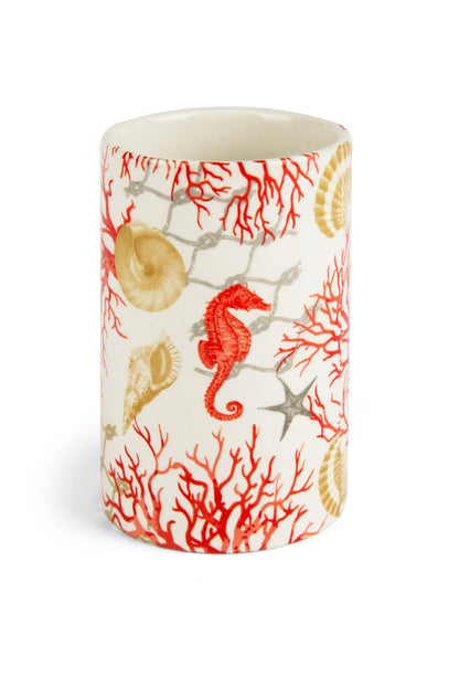 Accessori bagno in set CORAL, 3 pezzi, conchiglie e coralli