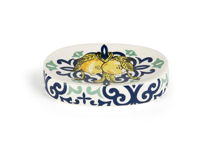 Accessori bagno in set AMALFI, 3 pezzi, limoni, mediterraneo