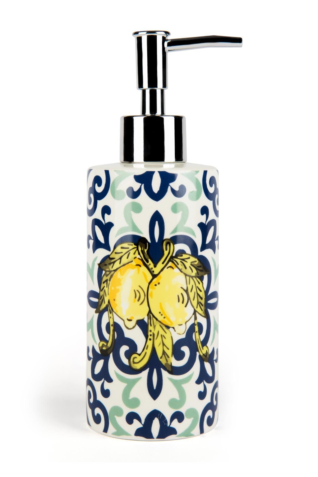 Accessori bagno in set AMALFI, 3 pezzi, limoni, mediterraneo