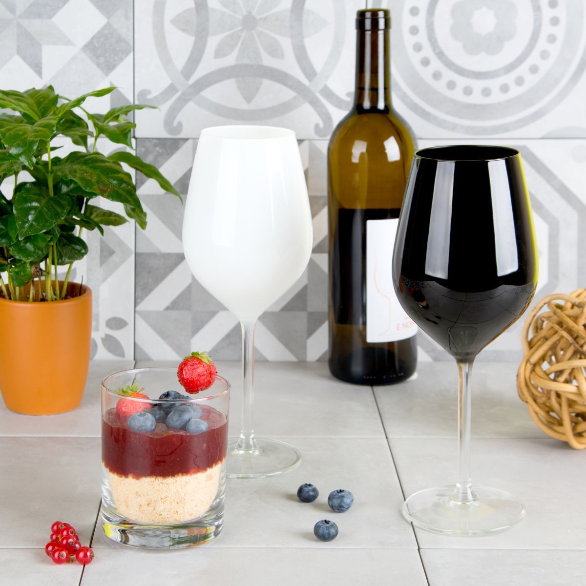 Calice vino COLOR WINE, vetro, bianco, ml 500