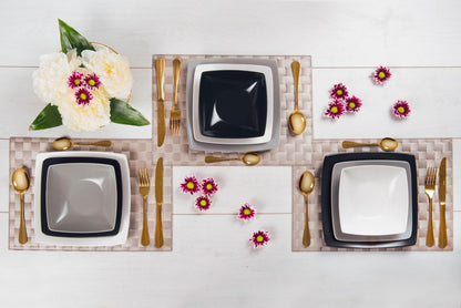 Set posate, 24 pezzi, acciaio inox, gold
