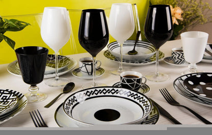 Set posate, 24 pezzi, acciaio inox black