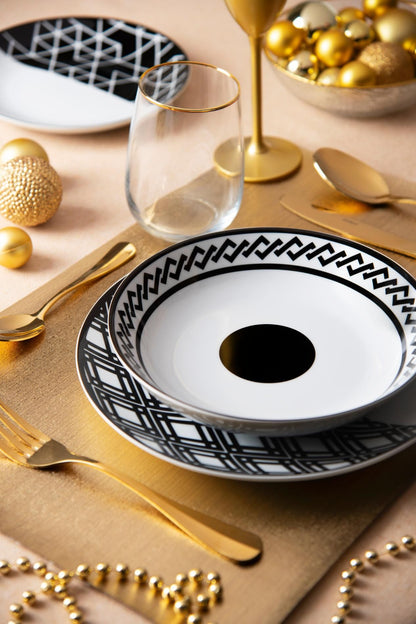 Set posate, 24 pezzi, acciaio inox, gold