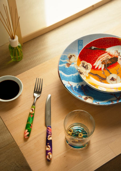 Servizio piatti FUJI, multicolore, porcellana/stoneware, 18 pezzi