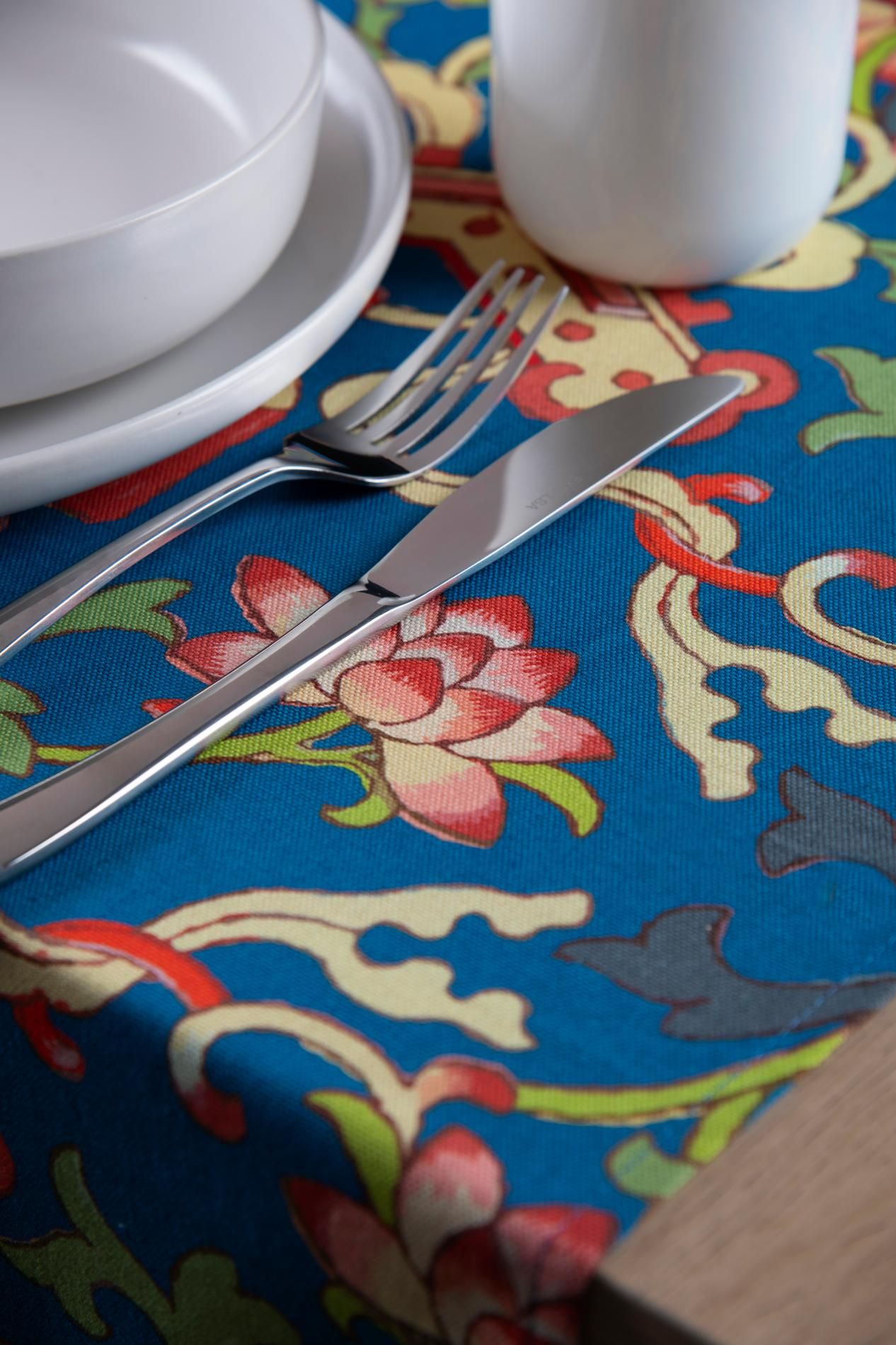 Runner LA VIA DELLA SETA, stile cinese, 100% cotone, 45x140 cm