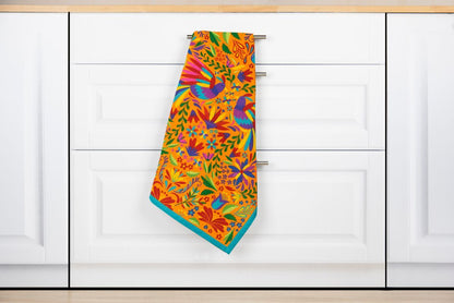Canovaccio MEXICAN FLOWER, 100% cotone, stile messicano, 50x70 cm