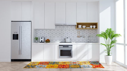 Passatoia TRINACRIA, stile siciliano, multicolore, 55x180 cm
