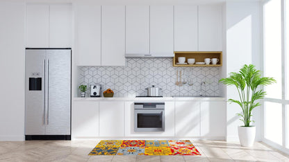 Passatoia TRINACRIA, stile siciliano, multicolore, 55x110 cm