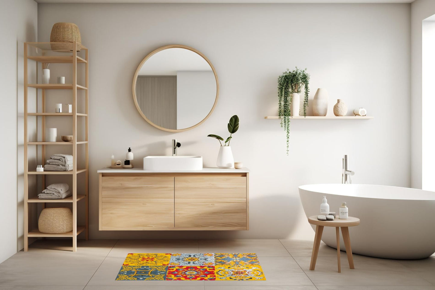 Tappeto TRINACRIA, stile siciliano, multicolore, 45x75 cm