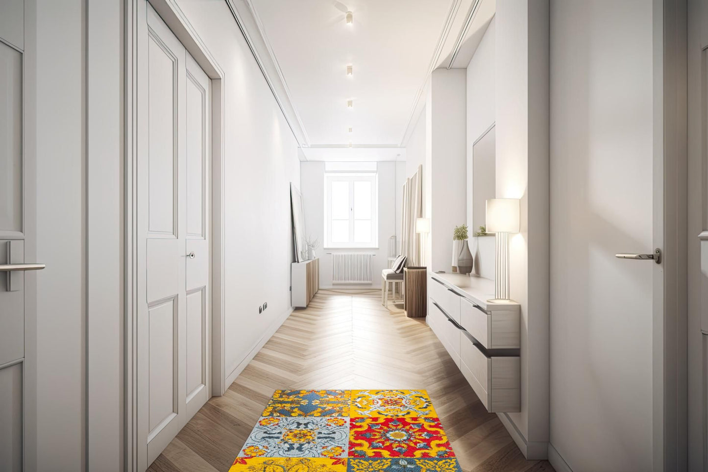 Tappeto TRINACRIA, stile siciliano, multicolore, 45x75 cm