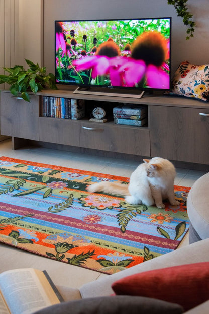 Tappeto GIPSY SOUL, fiori, multicolore, 165x110 cm