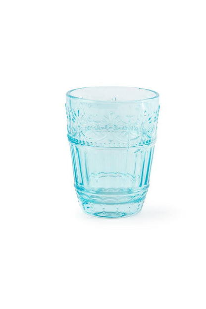 Bicchieri acqua COUNTRY FLOWER, multicolore, vetro colorato in pasta ml 300