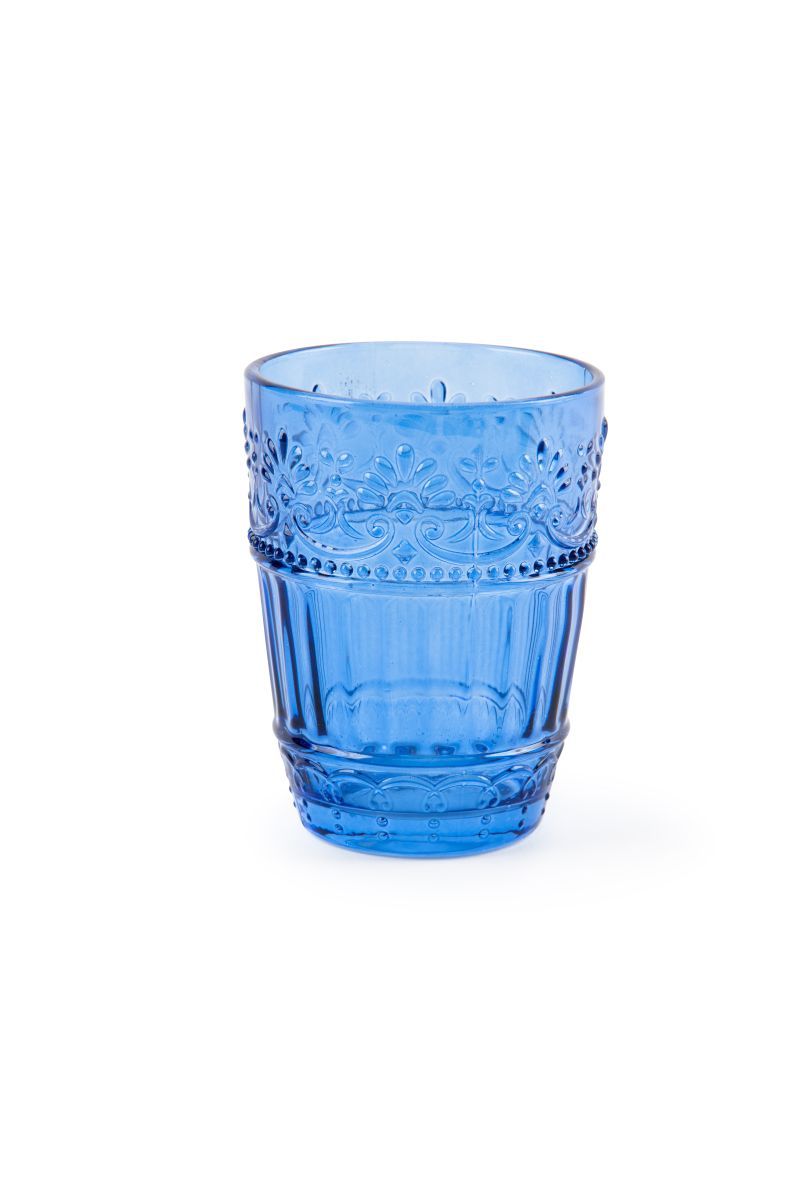 Bicchieri acqua COUNTRY FLOWER, multicolore, vetro colorato in pasta ml 300