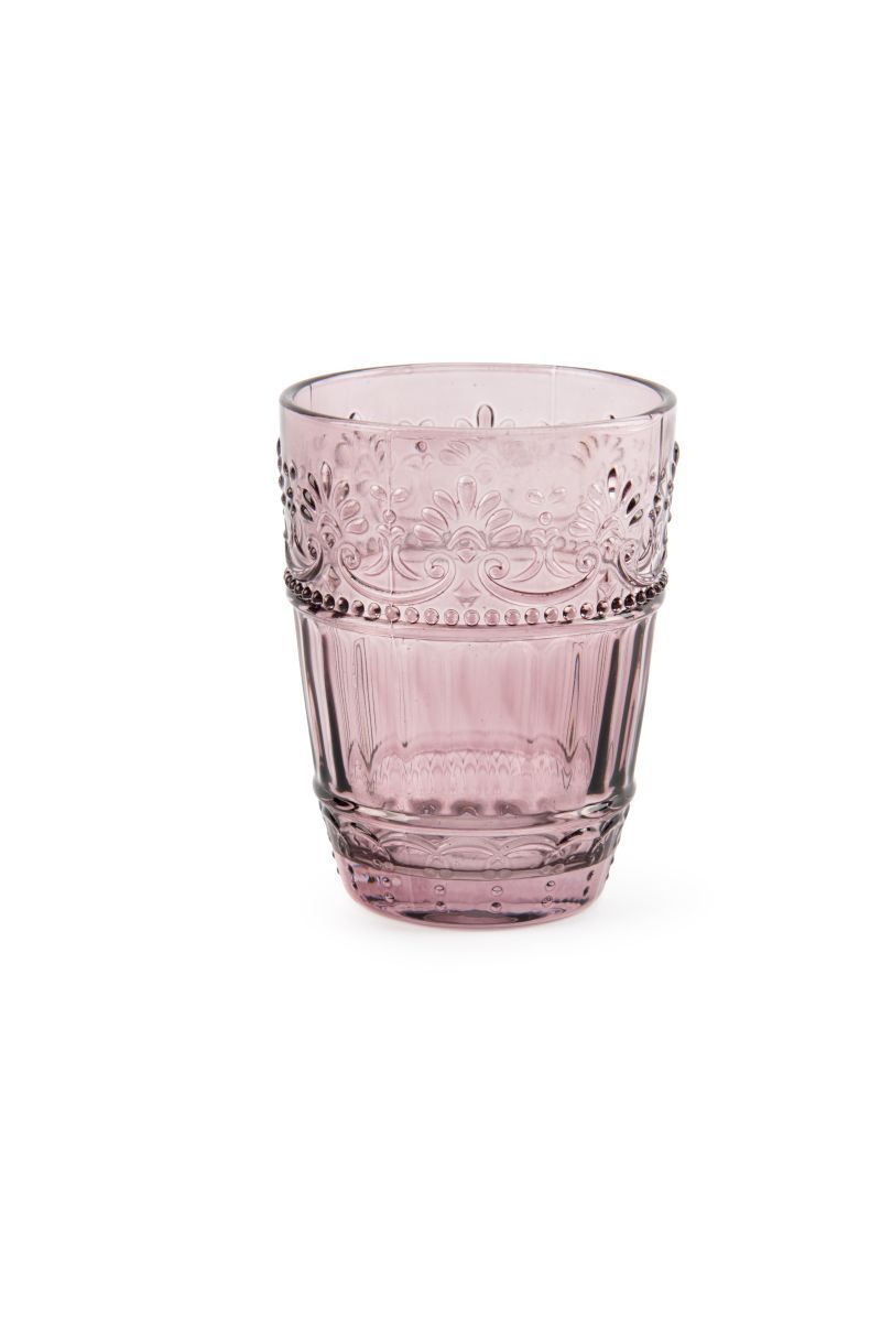 Bicchieri acqua COUNTRY FLOWER, multicolore, vetro colorato in pasta ml 300