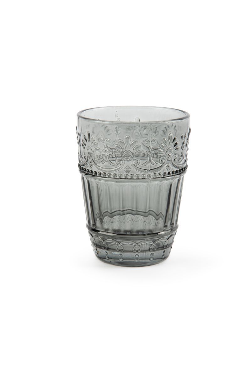 Bicchieri acqua COUNTRY FLOWER, multicolore, vetro colorato in pasta ml 300