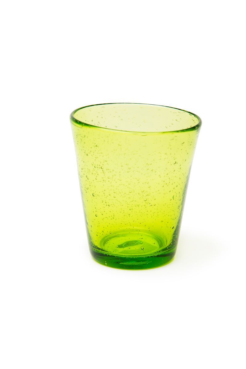 Bicchieri acqua COLOR BUBBLE, multicolore, vetro colorato in pasta ml 300