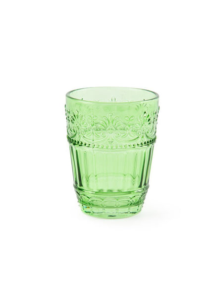 Bicchieri acqua COUNTRY FLOWER, multicolore, vetro colorato in pasta ml 300