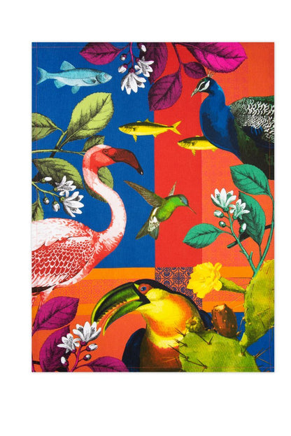 Canovaccio, 100% cotone, flora e fauna, 50x70 cm