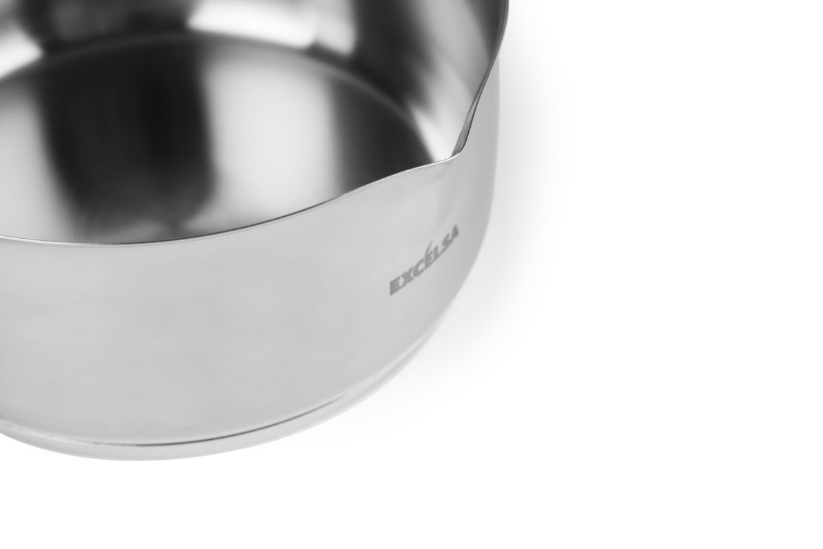 Casseruola, con becco, acciaio inox 18/10, 14 cm