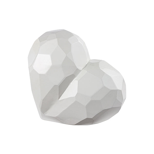 Cuore sfaccettato bianco