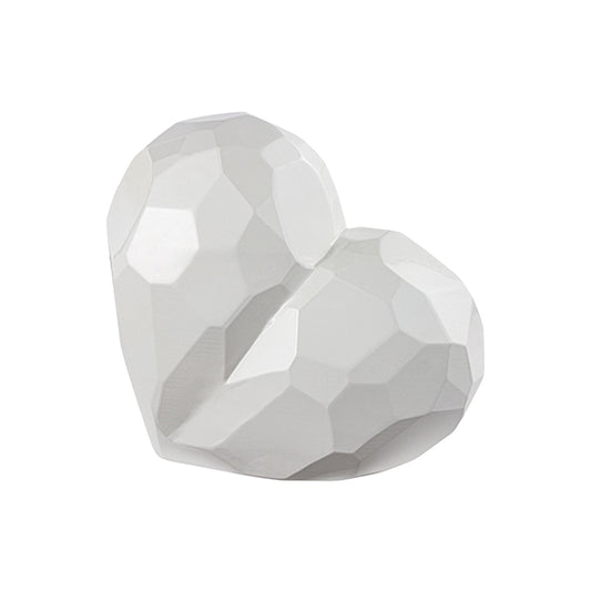 Cuore sfaccettato bianco