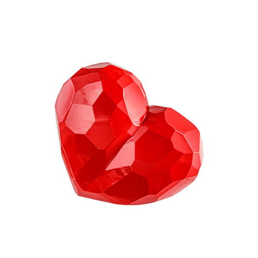 Cuore sfaccettato rosso
