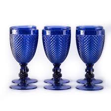 Calice Diamond blu, plastica resistente, riutilizzabile, 390 ML