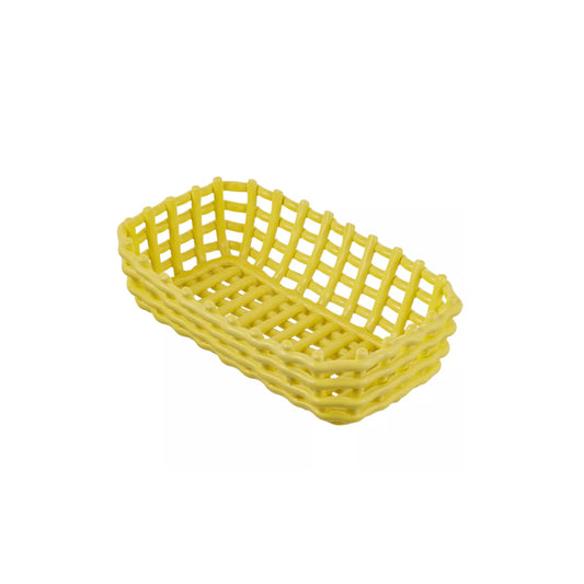 Cestina intrecci rettangolare giallo