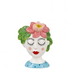Vaso ceramica, LE STILOSE magnolia, cm 9,1x8x12