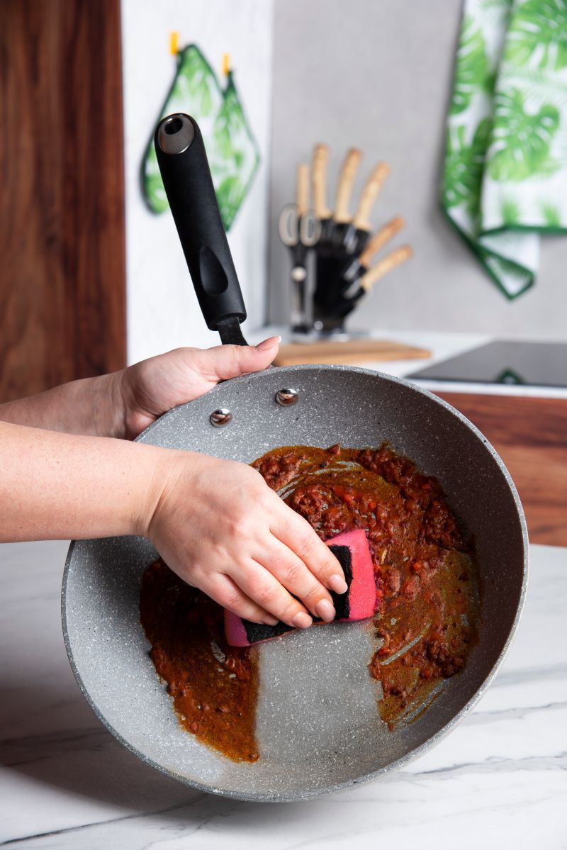 Padella antiaderente, effetto pietra, 24 cm