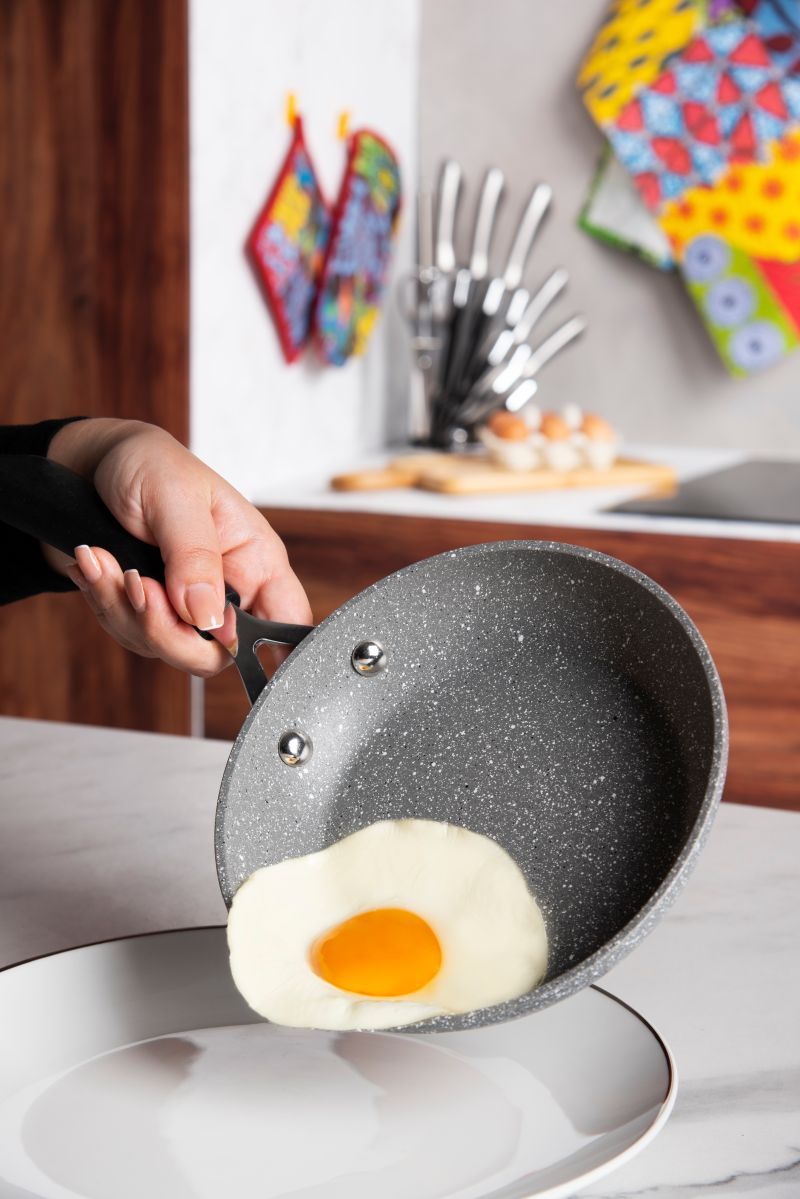 Padella antiaderente, effetto pietra, 28 cm