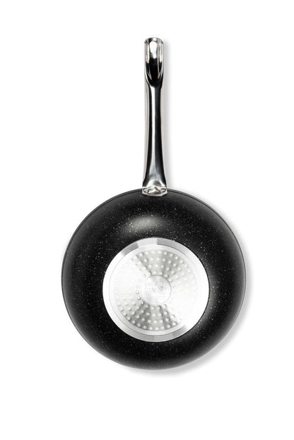 Padella wok antiaderente, alluminio forgiato, 28 cm