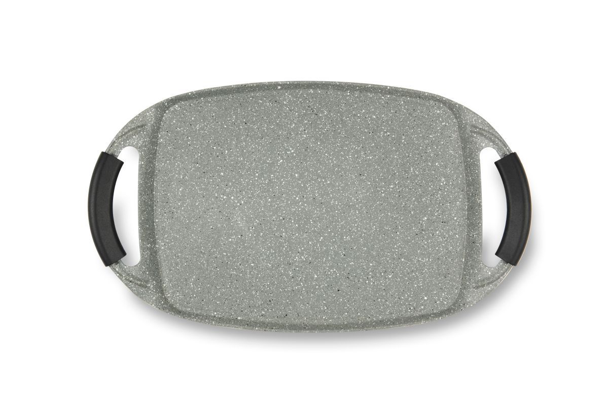 Piastra grill antiaderente, effetto pietra, 47x29 cm