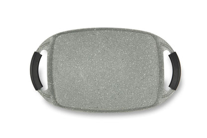 Piastra grill antiaderente, effetto pietra, 47x29 cm