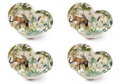 Servizio piatti KABIR , eclettico, ceramica, 12 pezzi