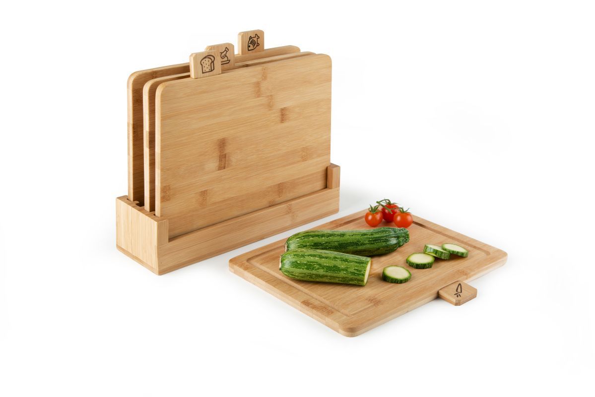 Taglieri, 4 pezzi, bambù