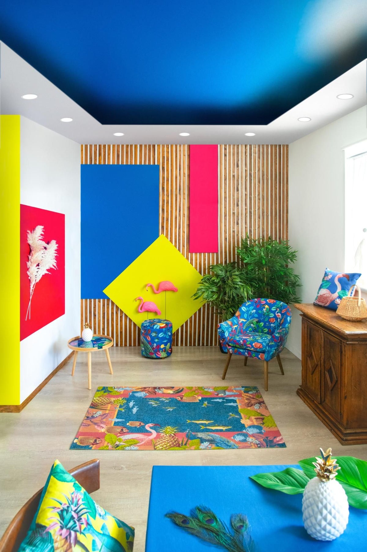 Tappeto arredo, animali e fauna, multicolore, 165x110 cm