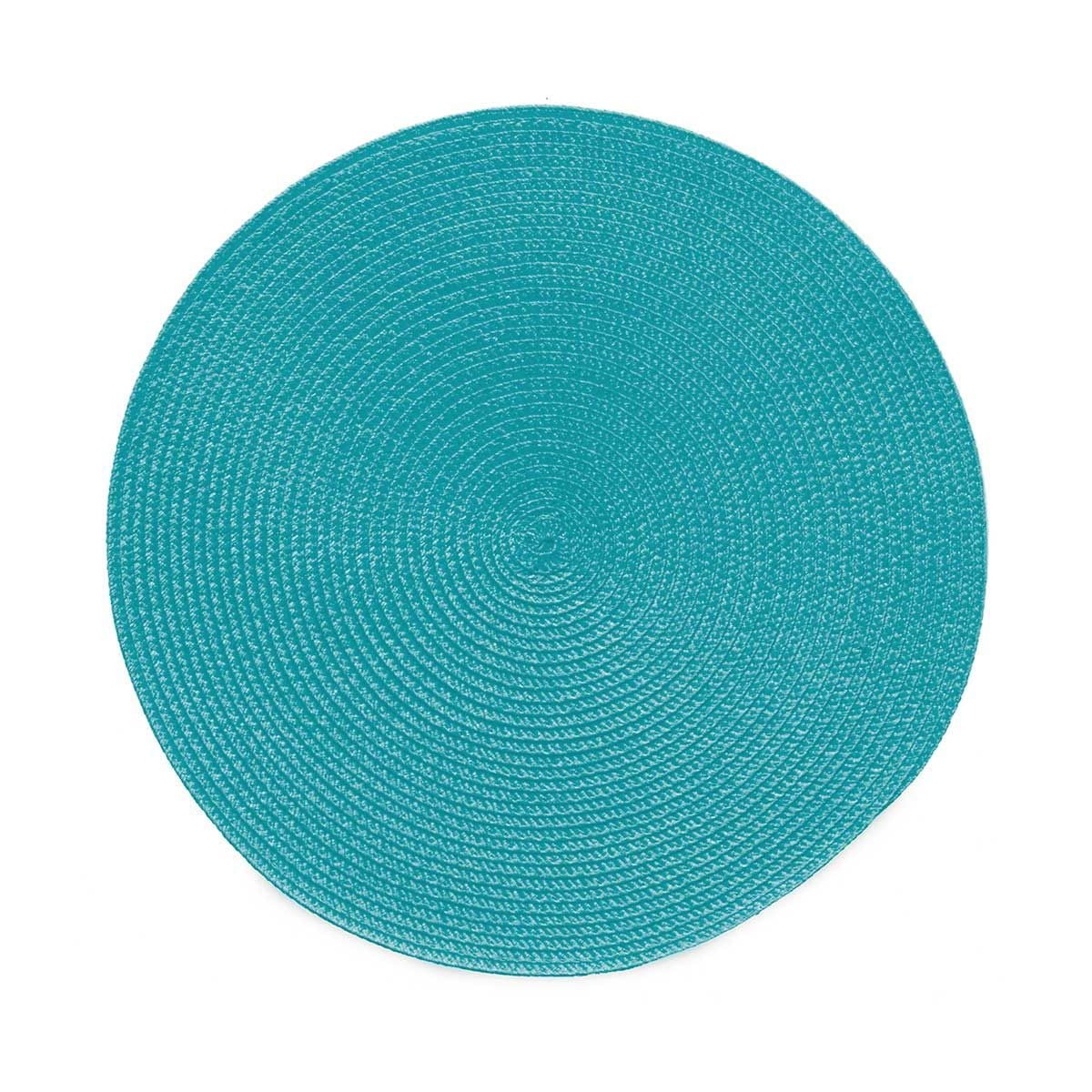 Tovaglietta azzurro chiaro, tonda, 36 cm, multicolore