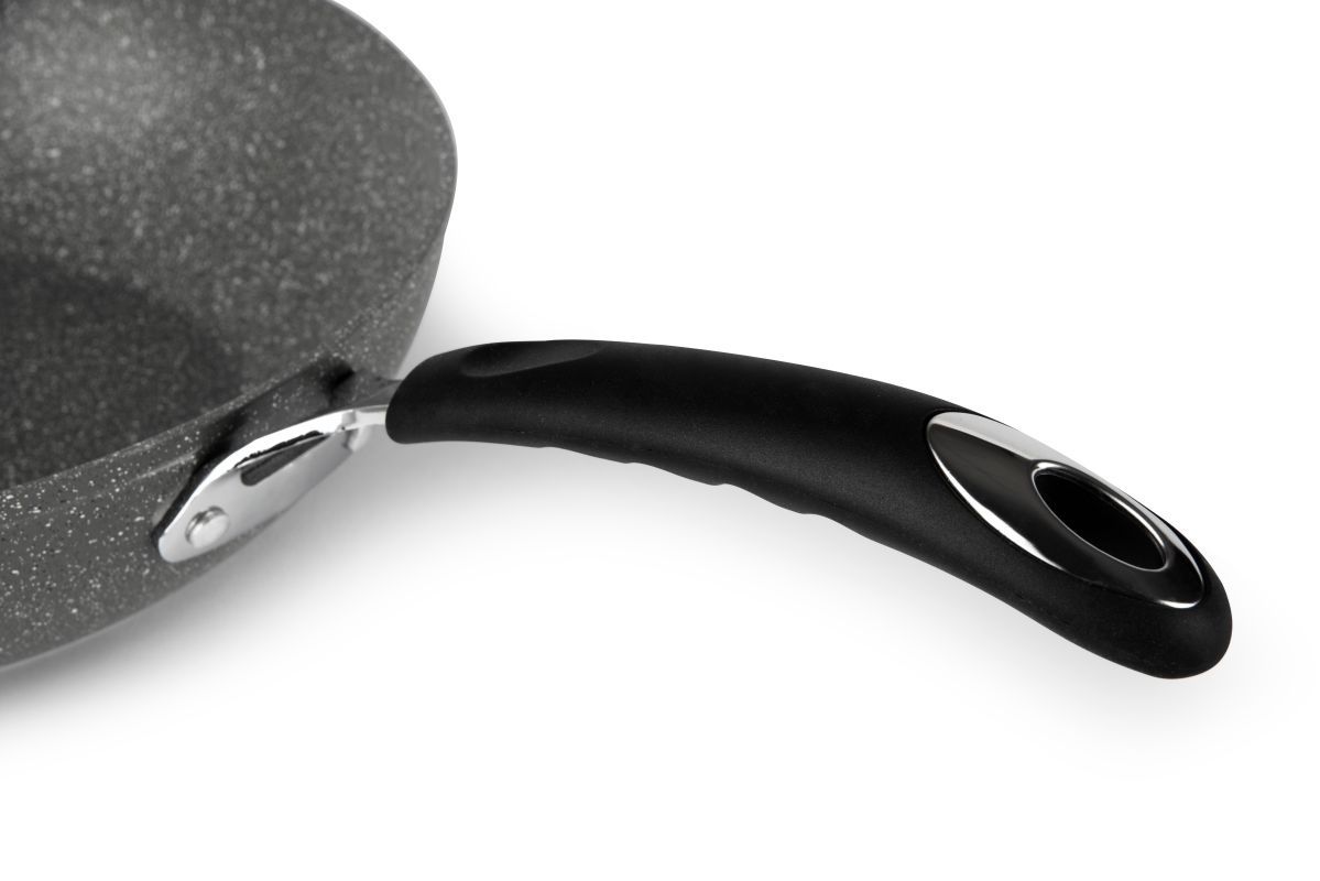 Wok antiaderente, effetto pietra, 28 cm