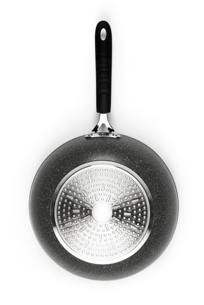 Wok antiaderente, effetto pietra, 28 cm