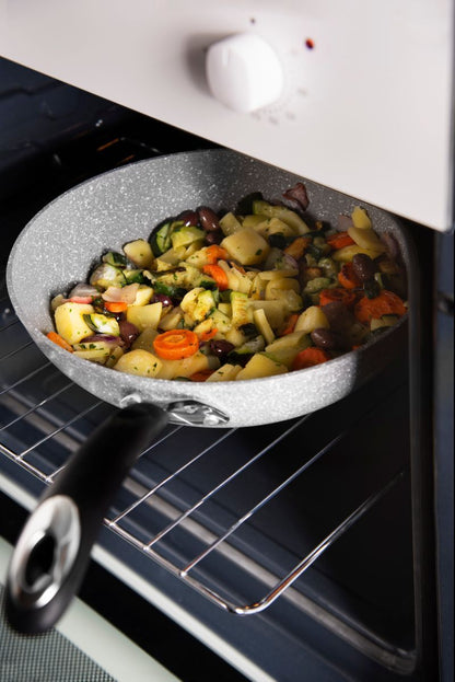 Wok antiaderente, effetto pietra, 28 cm